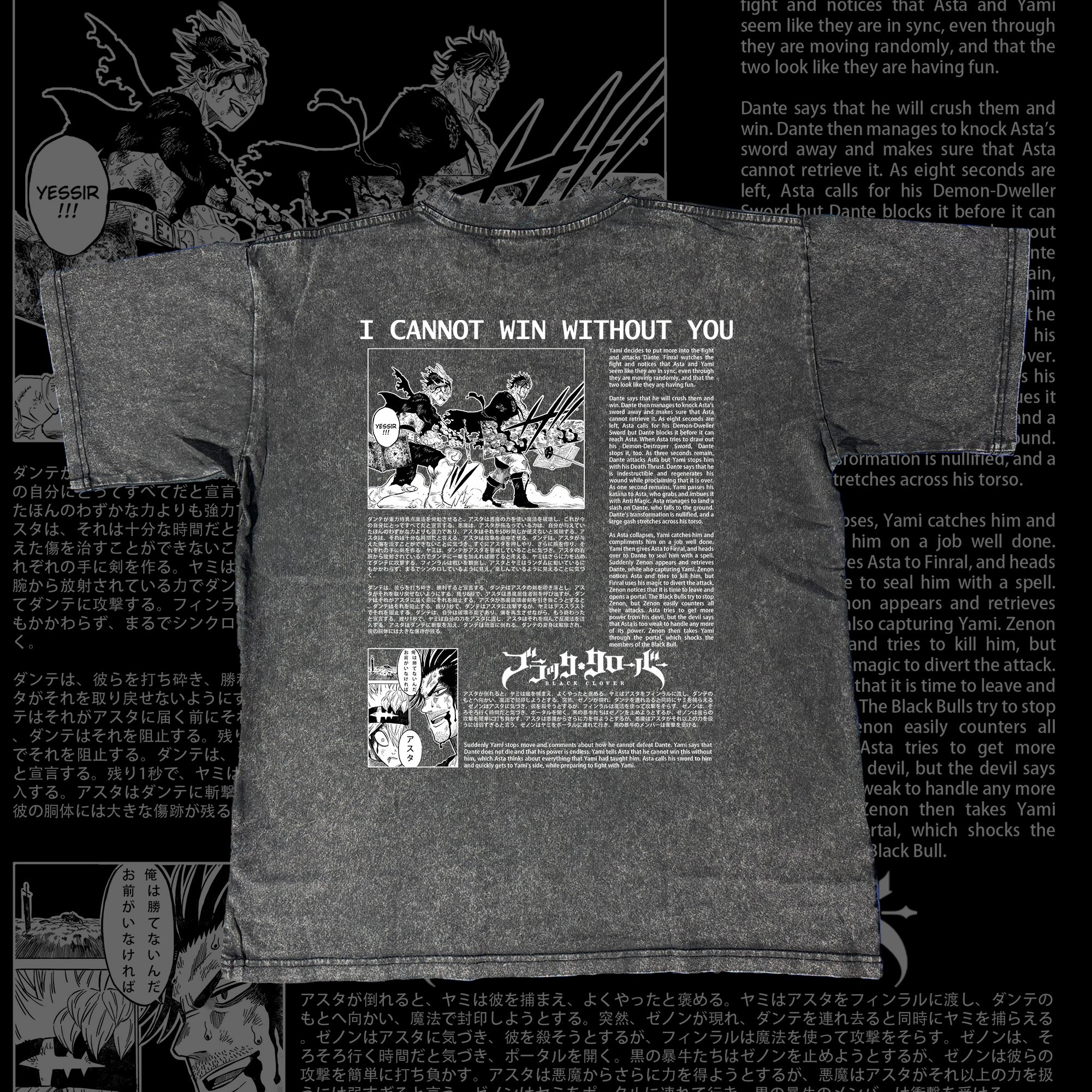 Camiseta Oversize Black Clover