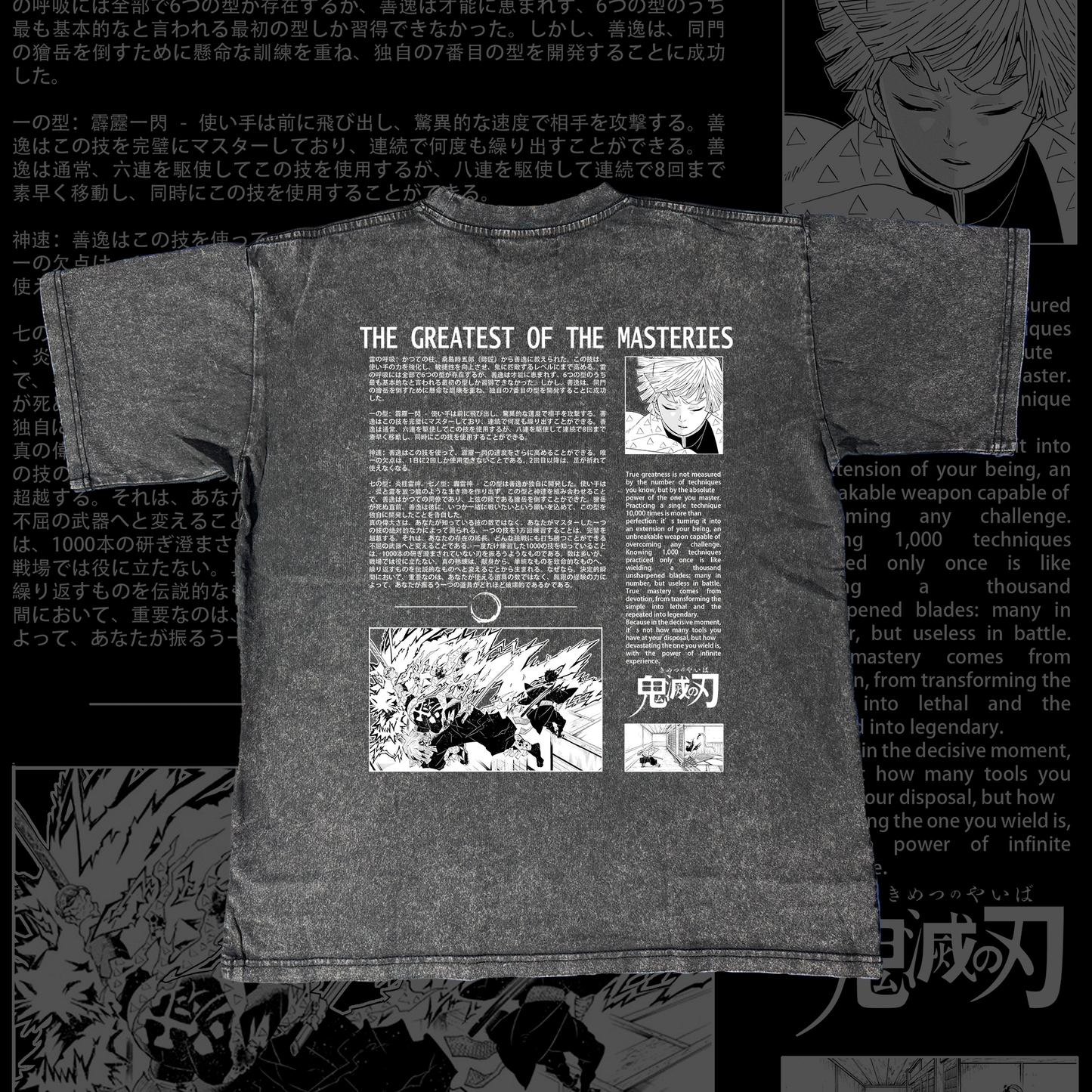 Camiseta Oversize Kimetsu No Yaiba Zenitsu